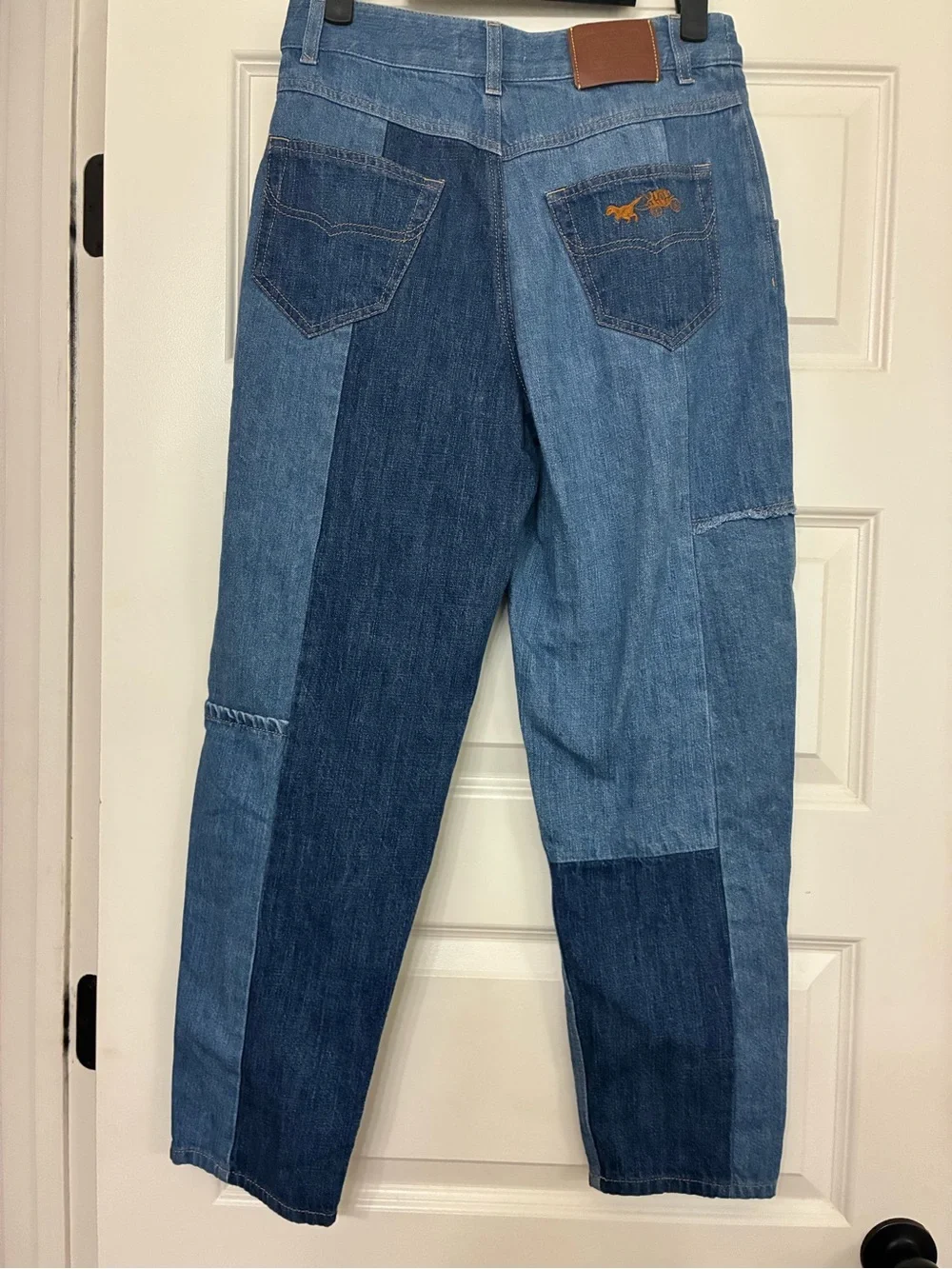 Coach Patchwork Denim Jeans in Blue